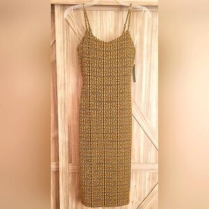 Party Gold & Black sexy dress New size M